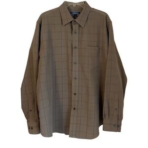 Croft & Barrow Mens Classic Fit Button Down Shirt Long Sleeve Plaid Size L